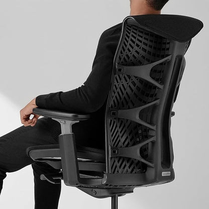 AUTONOMOUS ErgoChair Ultra 2 Ergonomic Office Chair Mesh Black Adjustable Lumbar Support, Rolling Swivel - Home office Desk Chairs with Headrest & Arms - Ergonomic Desk Chair Comfy for Gaming & Office