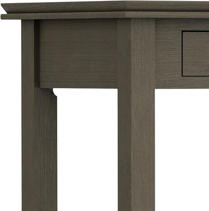 SIMPLIHOME Artisan Console Table - 46 Inch Wide Solid Wood Sofa Table in Farmhouse Grey, Transitional Storage Table for Entryway or Living Room with 2 Drawers and Clean Angle-Edged Top