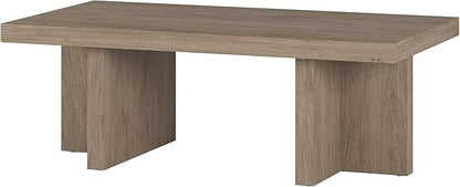 Henn&Hart Dimitra Coffee Table, 44" Wide, Gray