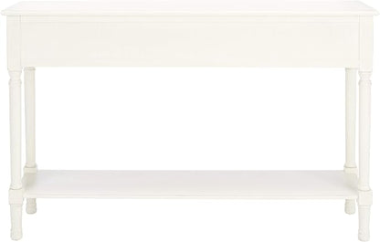 SAFAVIEH Home Collection Landers Distressed 3-Drawer Console Table CNS5711A, Distrssed White
