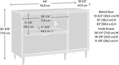 Sauder Clifford Place Commercial Office Credenza, for TVs up to 46", in a Natural Maple Finish