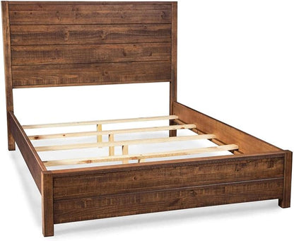 Grain Wood Furniture Montauk Solid Wood Bed, King Size, Rustic Walnut
