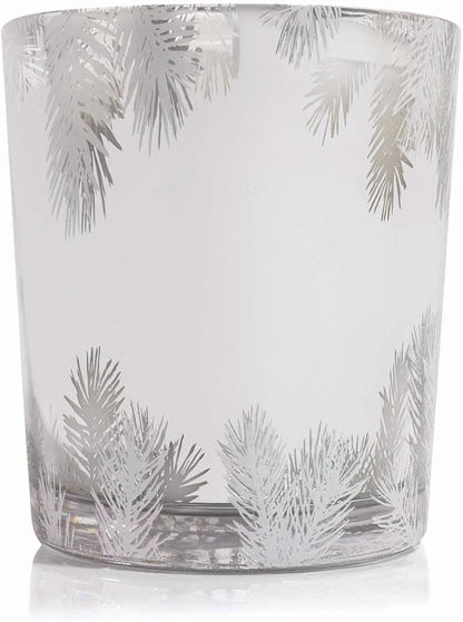 Thymes Frasier Fir Candle – Pine Needle Design – Holiday Scented Candle – Notes of Crisp Siberian Fir, Cedarwood & Sandalwood – Luxury Home Fragrance Gifts for Women & Men – Silver (Statement, 13 oz)