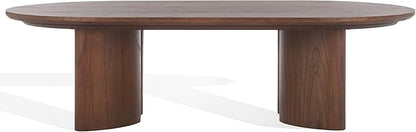 SAFAVIEH Couture Collection Barnard Walnut Oval Solid Wood Coffee Table