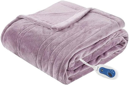 Beautyrest Heated Electric Blanket for Cold Weather, Fast Heating Heated Blanket, Auto Shut Off, Virtually Zero EMF, Multi Heat Setting, UL Certified, Sapphire Throw (60 inx70 in)