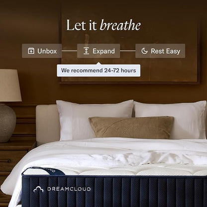 DreamCloud Premier 13" Twin XL Mattress - Luxury Hybrid Gel Memory Foam - 365 Night Trial - Fiberglass Free - Forever Warranty - Mattress in a Box - CertiPUR-US Certified