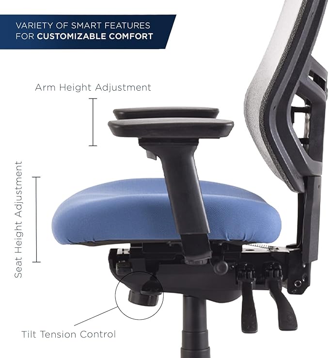 Tempur-Pedic Adjustable Task Chair, Denim