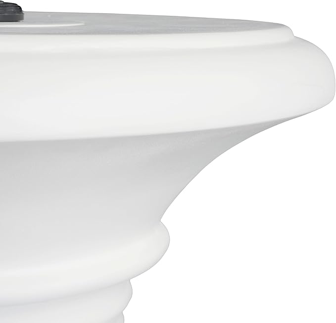 Christopher Knight Home Oriana MGO Outdoor Patio Side Table Umbrella Base, Heavy Duty Patio Umbrella Stand Outdoor Base with Hand-Turn Tightening Knob, Lounger Small Patio Coffee Table, White