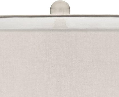 Possini Euro Design Swift Modern Table Lamp 30 1/2" Tall Mercury Glass Chrome Metal Neck Twin Double Drum Shade Decor for Bedroom Living Room House Bedside Nightstand Home Office Entryway Family