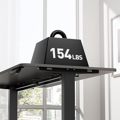 Standing Desk Home Office Desk, 48 x 24 Inches, Electric Height Adjustable Ergonomic Rising Computer Table, 4 * 2ft, Black Desk
