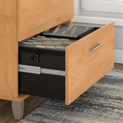 Pemberly Row Modern Lateral File Cabinet in Maple Cross - Eng Wood