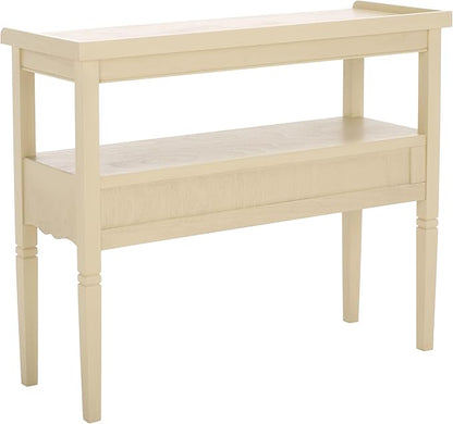 SAFAVIEH Home Collection Araminta Sand 2 Lower Drawer Console Table for Entryway, Living Room, Foyer