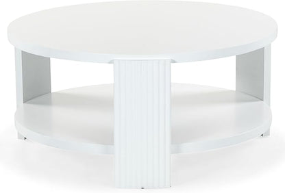 SAFAVIEH Couture Collection Liabella White Round Coffee Table