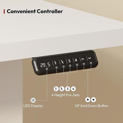 SANODESK L Shaped Standing Desk Adjustable Height, Electric Corner Standing Desk, 71 x 63 inch Sit Stand Computer Table with Splice Board, White