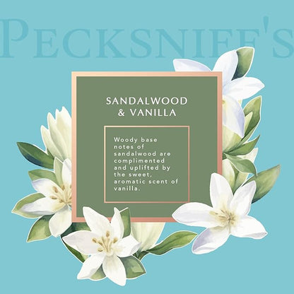 Pecksniff's Sandalwood & Vanilla Luxury Scented Candle | 1 Wick, 100 g/3.5 oz