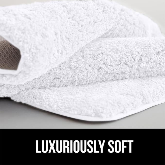 GORILLA GRIP Bathroom Rugs, 36x24, Ultra Soft Absorbent Mat, Thick Plush Bath Rug, Machine Washable, Microfiber Quick Dry, Mats for Shower, Bathtub and Floor, Home Decor Accessories, White