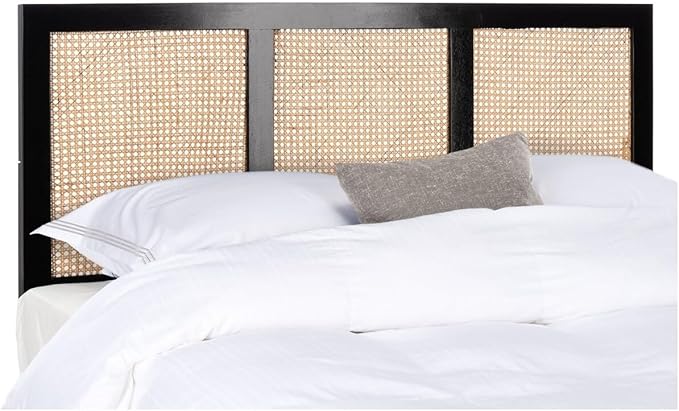SAFAVIEH Home Collection Vienna Black Cane Full Headboard Platform, Double (HBD8004B-F)