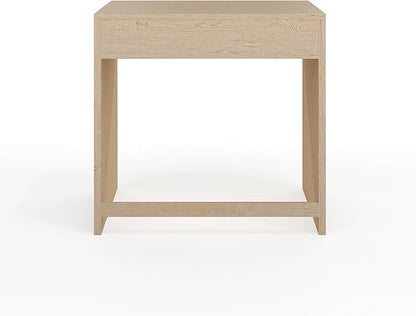 Martha Stewart Kayden Home Office Modular Desk with Drawer in Light Natural with Brushed Gold Hardware