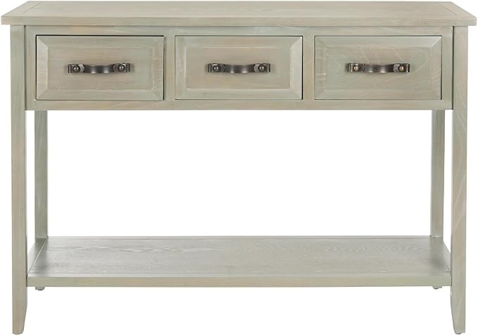 Safavieh Home Collection Aiden Ash Grey 3-Drawer Bottom Shelf Console Table