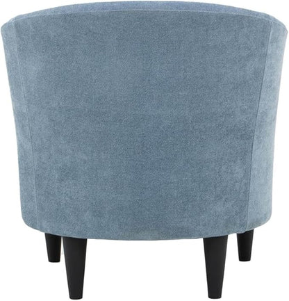 Pemberly Row 17.5" Polyester Fabric Club Chair in Light Blue
