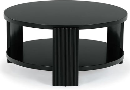 SAFAVIEH Couture Collection Liabella Black Round Coffee Table