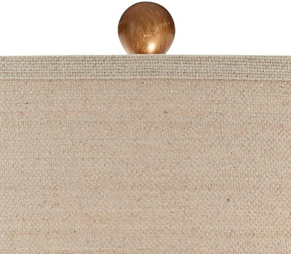 Possini Euro Design Kingston Mid Century Modern Table Lamps 32 3/4" Tall Set of 2 White Textured Ceramic Taupe Drum Shade Decor for Bedroom Living Family Room Bedside Nightstand House Home Office