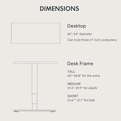 FLEXISPOT E6 MAX Dual Motor 60x24 Inch 3-Stage Heavy Duty Standing Desk, 330lbs Weight Capacity, Height Adjustable Desk w/Cable Management & Wheels (Seamless Mahogany Desktop + Black Frame)