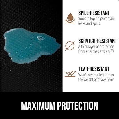 GORILLA GRIP Slip Resistant Drawer and Shelf Liner 2 Pack, Non Adhesive Water Resistant, Easy Clean and Trim, Smooth Surface Liners for Kitchen Cabinet, Shelves, Drawers Pantry, 17.5 IN x 20 FT, Black