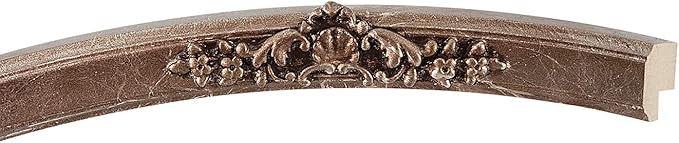 OVALCREST Oval Beveled Wall Mirror for Home Decor - Athena Style - Champagne Silver - 21" x 17" Outside Dimensions