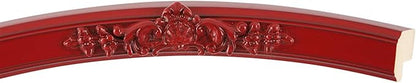 OVALCREST Oval Beveled Wall Mirror for Home Decor - Athena Style - Holiday Red - 18" x 14" Outside Dimensions