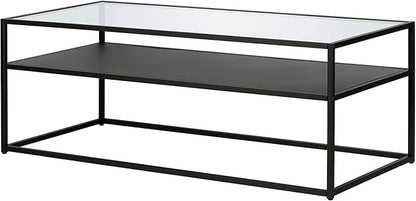 Henn&Hart Ada Coffee Table, 46" Wide, Black