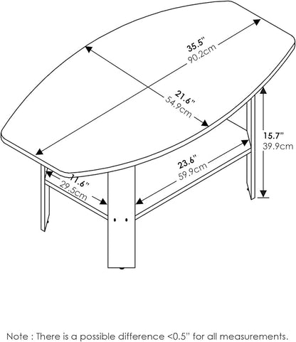 Furinno Simple Design, Coffee Table, White