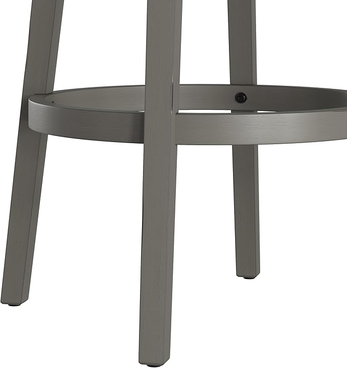 Hillsdale Clarion Wood Swivel Bar Height Stool, Distressed Gray