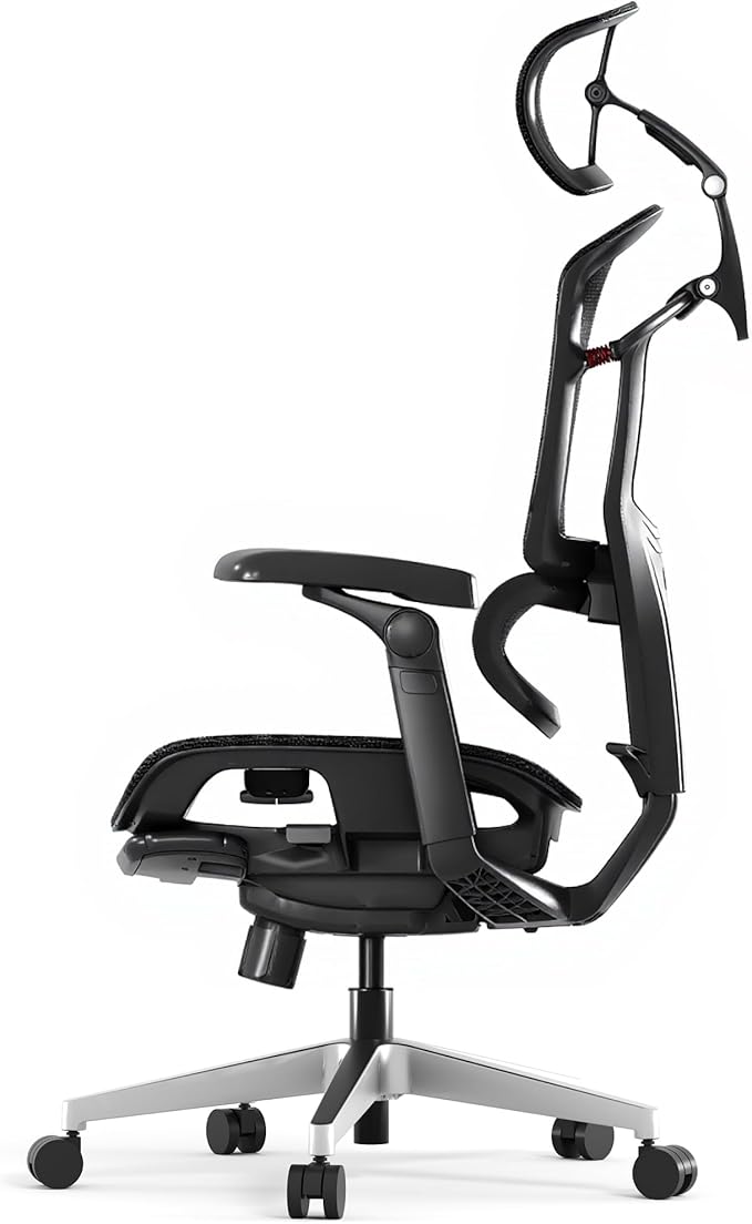 FLEXISPOT ErgoX-PRO Ergonomic Office Chair with Footrest Black – 5D Lumbar, 7D Armrests, 4D Headrest, 551LB Capacity, AeroWeave 5.0 Mesh Seat – Office, Gaming, Bedroom