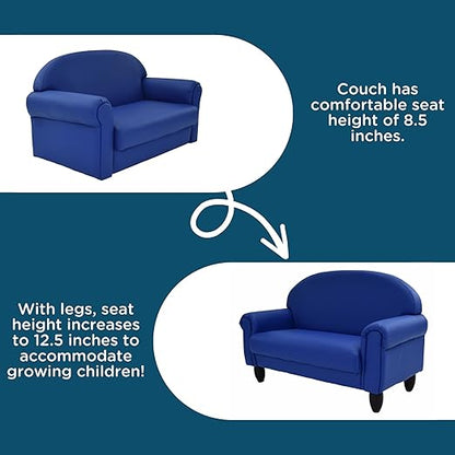 Children's Factory As We Grow Chair and Couch, Blue, CF805-309, Flexible Classroom Seating, Toddler Nursery Décor, Kids Playroom or Daycare Furniture