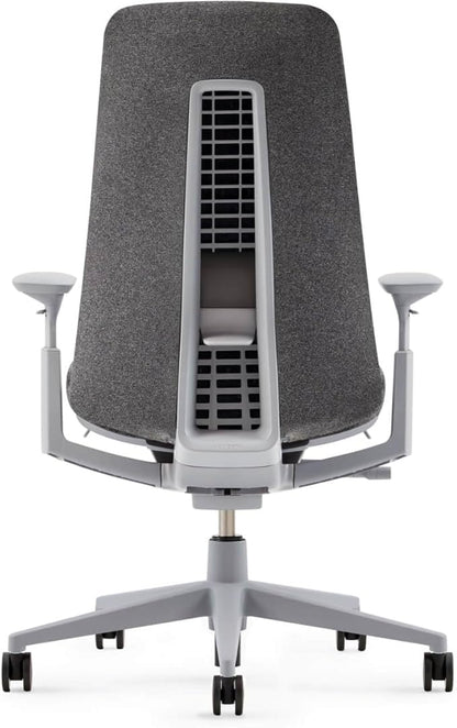 Haworth Fern Ergonomic Office Chair – Stylish and Innovative Desk Chair with Digital Knit Finish - with Lumbar Support (Heathered Grey)