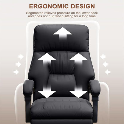 Office Chair with Leg Rest Executive Desk Chairs with Wheels High Back Computer Gaming Chairs Adjustable Reclining Ergonomic Work Chair for Home Office