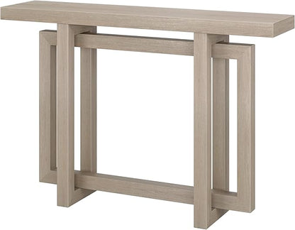 Henn&Hart 44'' Wooden Rectangular Console Table Entryway Table, Sofa Table for Entryway, Living Room, Couch, Hallway, or Office, Alder White