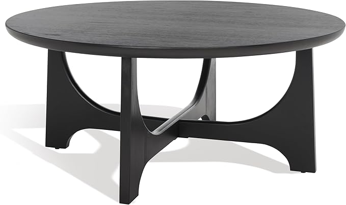 SAFAVIEH Couture Collection Sasha Contemporary Black Round Coffee Table