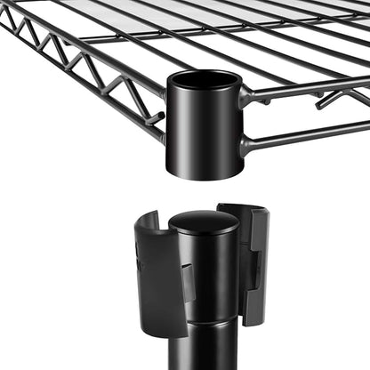 Simple Deluxe Heavy Duty 5-Shelf Storage Shelving Unit, 1250lbs Loading Capacity, 29.92" D x 13.98" W x 61.09" H, Black