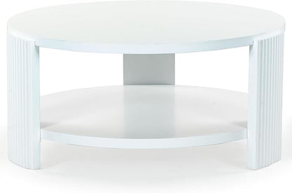 SAFAVIEH Couture Collection Liabella White Round Coffee Table