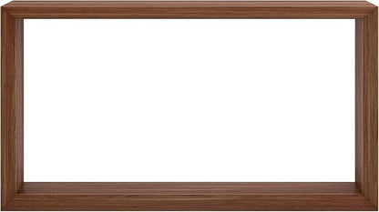 Henn&Hart 55'' Wooden Rectangular Console Table Entryway Table, Sofa Table with Wooden Shelf for Entryway, Living Room, Couch, Hallway, or Office, Satin Walnut