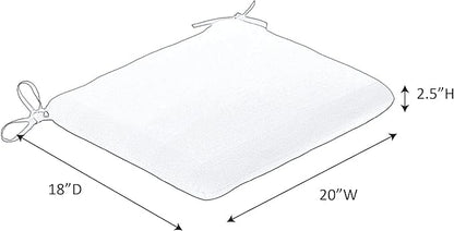 Sunbrella Patio Cushions - (2 Pack) - 20" W x 18" L x 2.5" T, Outdoor Chair Cushion with Comfort, Style & Durability Designed for Outdoor Living - Made in The USA