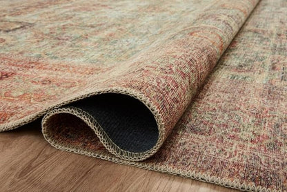 Loloi Amber Lewis Georgie Collection GER-03 Jade/Sunset 5'-0" x 7'-6", .19" Pile Height, Area Rug
