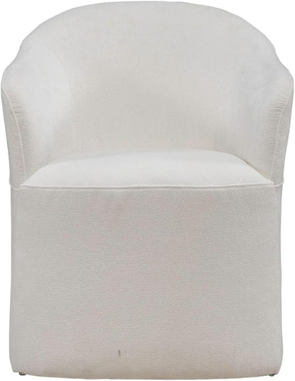 Liberty Furniture Accent Dining Chairs with Castors - Squared Arm - Ivory Upholstry - Set of Four