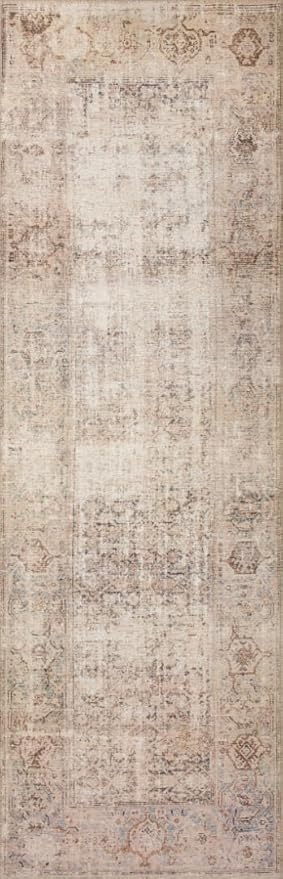 Loloi Amber Lewis Georgie Collection GER-02 Ocean/Sand 2'-6" x 12'-0", .19" Pile Height, Runner Rug