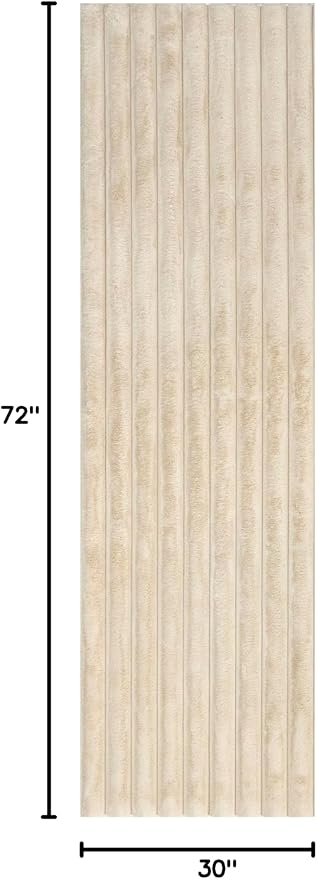 nuLOOM 2'6" x 6' Cozy Plush Area Rug, Machine Washable, Non-Slip, Soft Fluffy Shag Carpet for Living Room Bedroom Kids Room Nursery Home Decor, Kai Beige