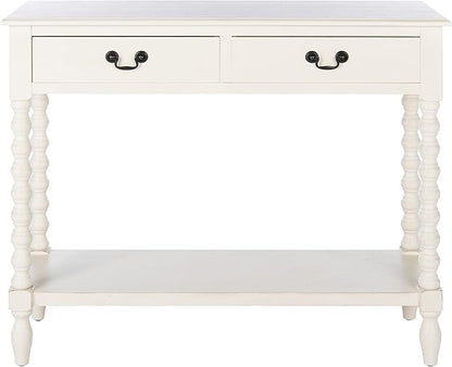 SAFAVIEH Home Collection Athena Distressed White 2-Drawer Console Table