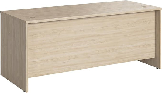 Bush Business Furniture Studio C 72W Computer Desk with Wire Management and Modesty Panel in Natural Elm, Professional Table for Home Office and Corporate Office