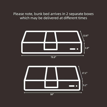 Full Over Full Bunk Bed with Thick Posts,Wooden Bunk Bed with High Guardrail and Ladder for Kids, Teens, Dorm Rooms, and Guest Rooms,No Box Spring Needed, Espresso